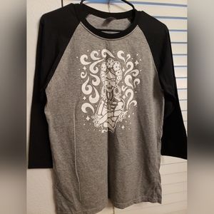 NEW Frida Kahlo Dia de los Muertos Baseball 3/4 sleeve T-shirt